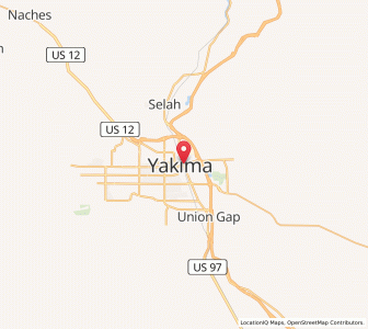 Map of Yakima, Washington