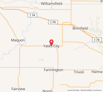 Map of Yates City, Illinois