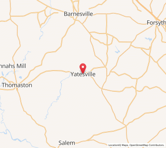 Map of Yatesville, Georgia