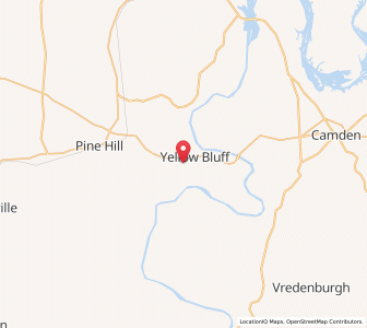 Map of Yellow Bluff, Alabama