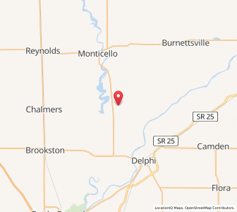 Map of Yeoman, Indiana