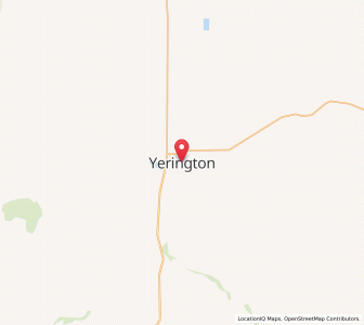 Map of Yerington, Nevada