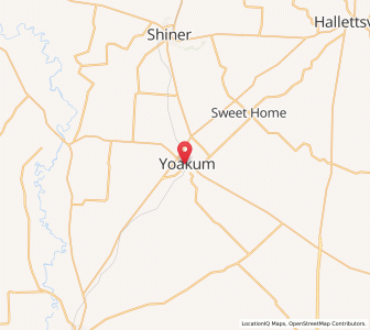 Map of Yoakum, Texas