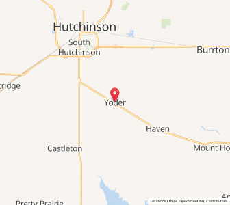 Map of Yoder, Kansas