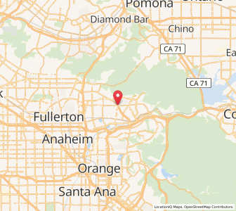 Map of Yorba Linda, California