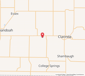 Map of Yorktown, Iowa