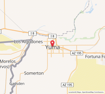 Map of Yuma, Arizona
