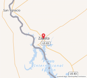 Map of Zapata, Texas