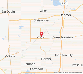 Map of Zeigler, Illinois