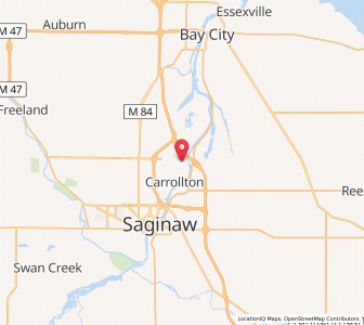 Map of Zilwaukee, Michigan