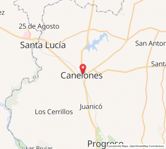 Map of Canelones