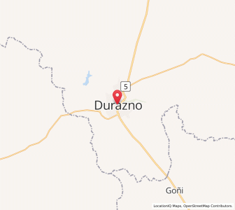 Map of Durazno, Durazno Department