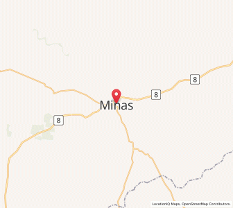Map of Minas, Lavalleja