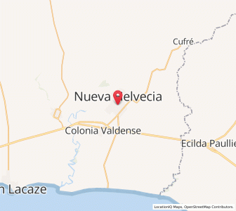 Map of Nueva Helvecia, Colonia