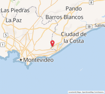 Map of Paso de Carrasco, Canelones