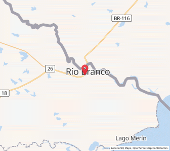 Map of Río Branco, Cerro Largo