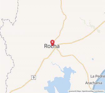 Map of Rocha, Rocha Department