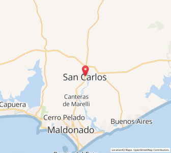 Map of San Carlos, Maldonado