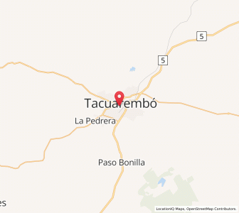 Map of Tacuarembó, Tacuarembó Department