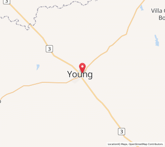 Map of Young, Río Negro Department