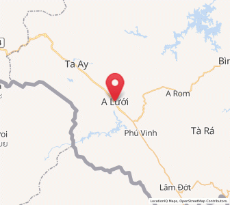 Map of A Lưới, Thừa Thiên-Huế