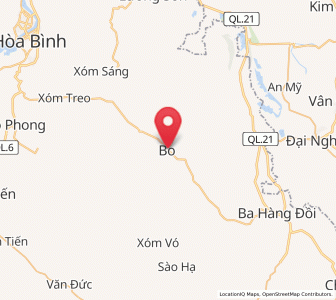 Map of Bo, Hòa Bình