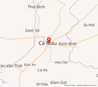 Map of Cà Mau, Cà Mau