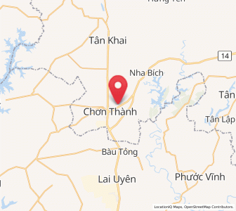 Map of Chơn Thành, Bình Phước