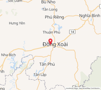 Map of Đồng Xoài, Bình Phước