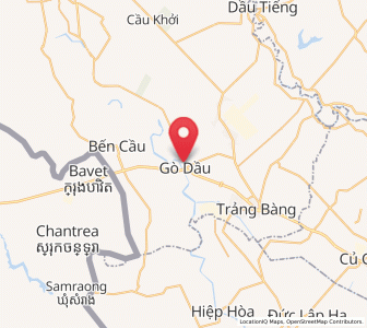Map of Gò Dầu, Tây Ninh Province