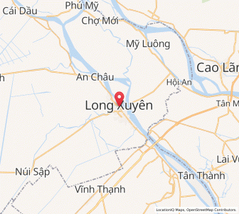 Map of Long Xuyên, An Giang