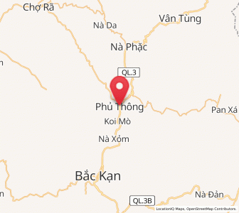 Map of Phủ Thông, Bắc Kạn