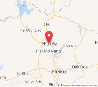 Map of Phú Hòa, Gia Lai