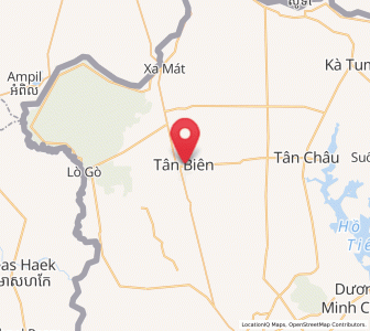 Map of Tân Biên, Tây Ninh Province
