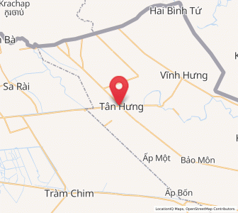 Map of Tân Hưng, Long An