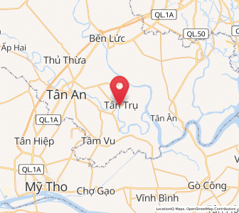 Map of Tân Trụ, Long An