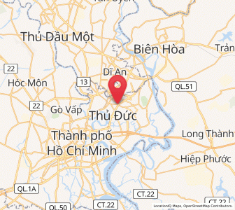 Map of Thủ Đức, Ho Chi Minh
