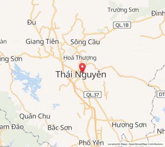 Map of Thái Nguyên, Thái Nguyên