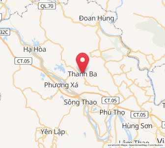 Map of Thanh Ba, Phú Thọ