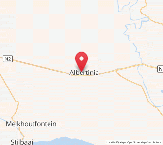 Map of Albertina, Western Cape