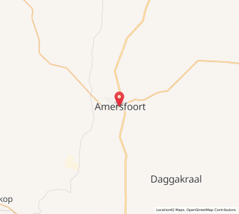 Map of Amersfoort, Mpumalanga