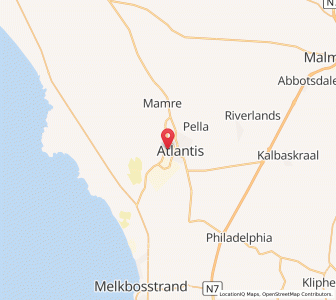 Map of Atlantis, Western Cape