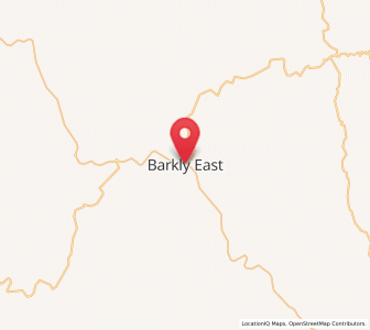 Map of Barkly East, Eastern Cape