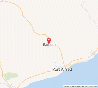 Map of Bathurst, Eastern Cape