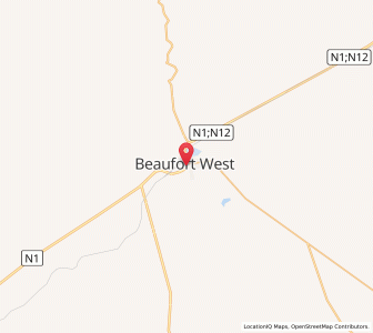 Map of Beaufort West, Western Cape