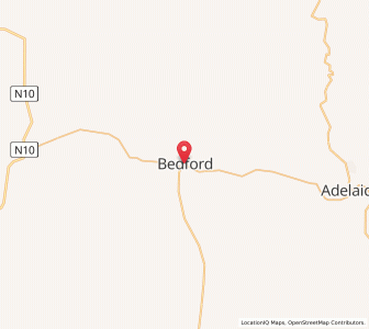 Map of Bedford, Eastern Cape