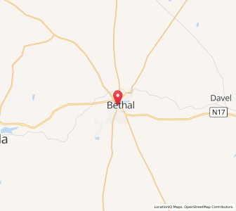 Map of Bethal, Mpumalanga