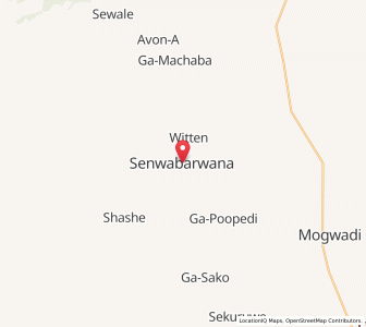 Map of Bochum, Limpopo