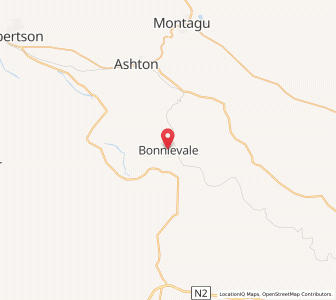 Map of Bonnievale, Western Cape