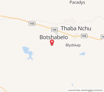 Map of Botshabelo, Free State